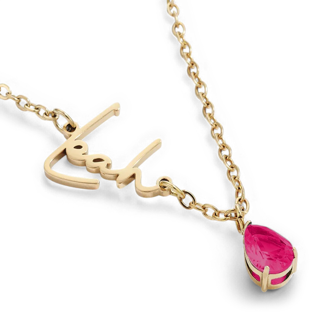 Handmade Birthstone Name Necklace - Image 128