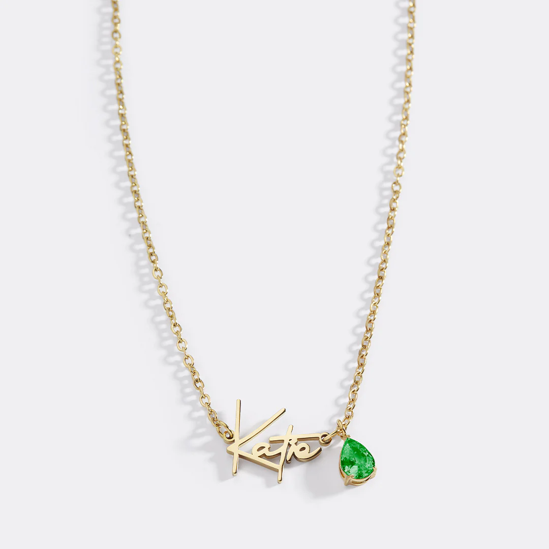 Handmade Birthstone Name Necklace - Image 133