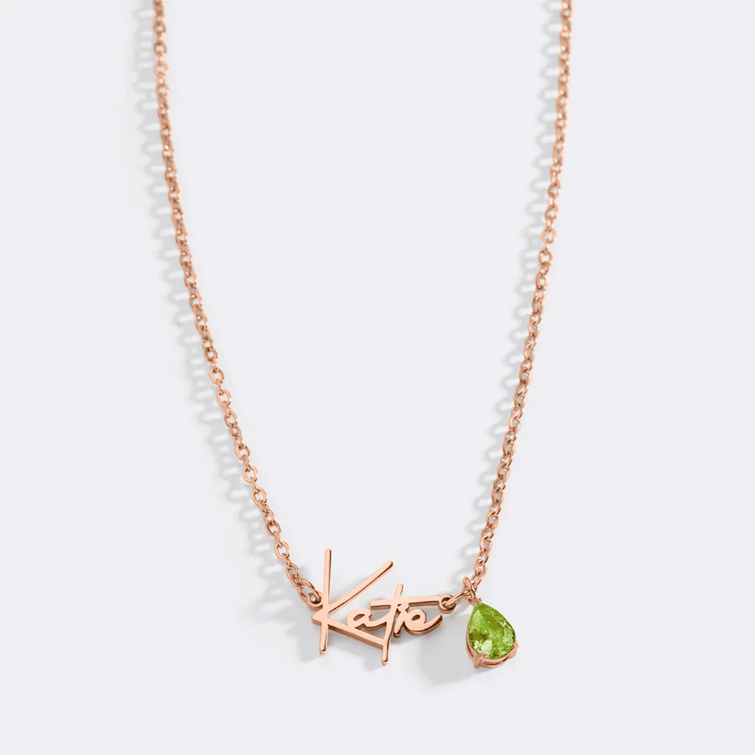 Handmade Birthstone Name Necklace - Image 144