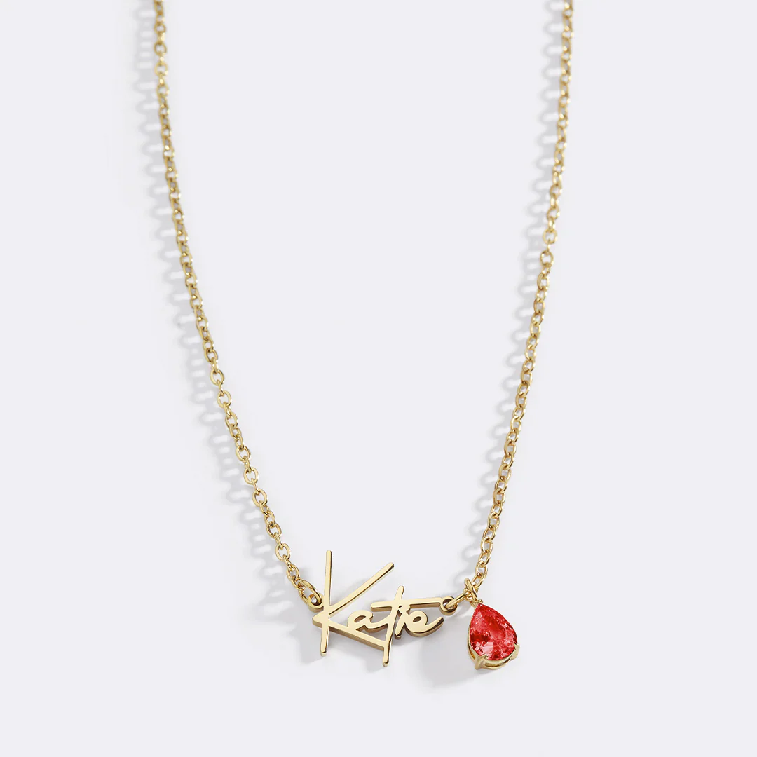 Handmade Birthstone Name Necklace - Image 155