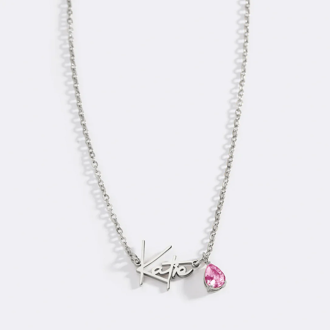 Handmade Birthstone Name Necklace - Image 172