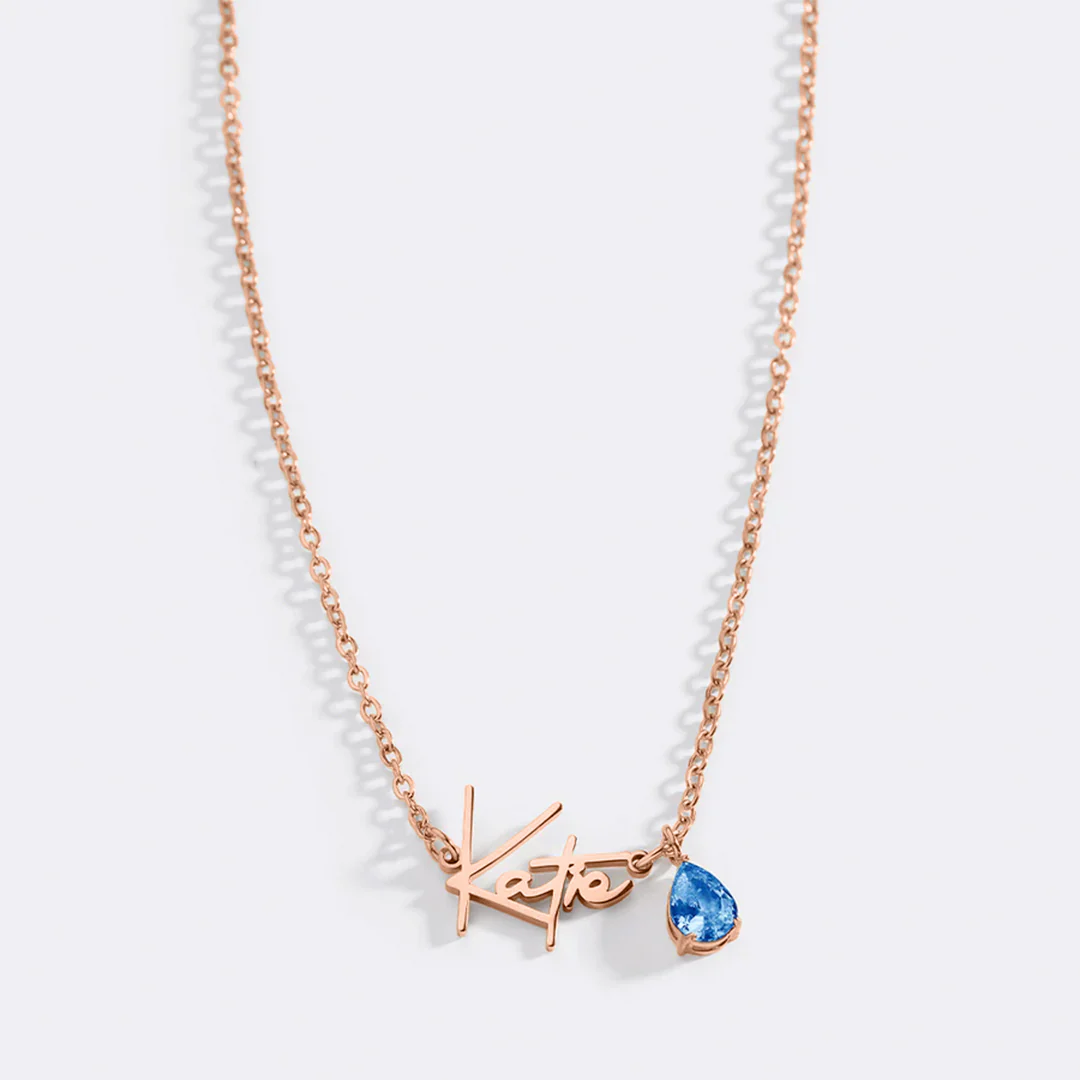 Handmade Birthstone Name Necklace - Image 174