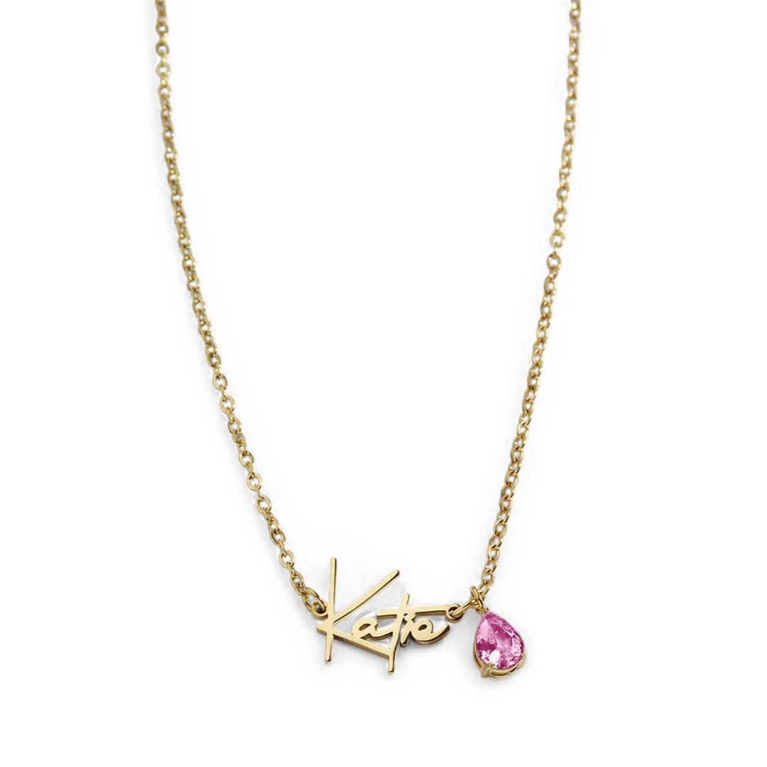 Handmade Birthstone Name Necklace - Image 187