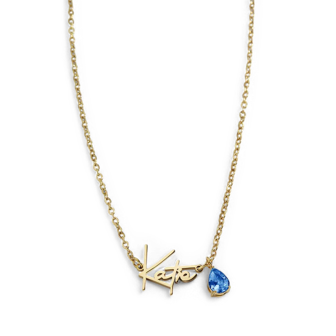 Handmade Birthstone Name Necklace - Image 188