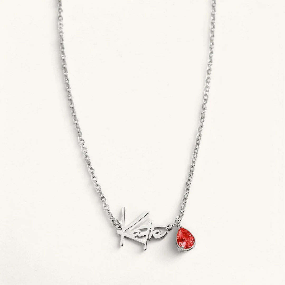 Handmade Birthstone Name Necklace - Image 191