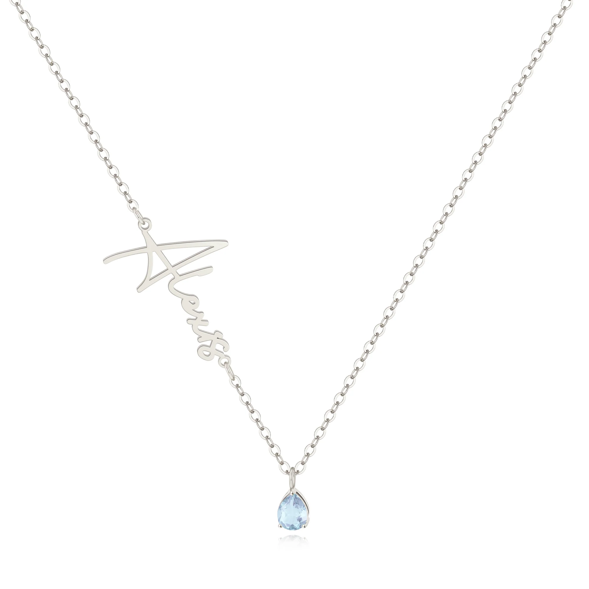 Handmade Birthstone Name Necklace - Image 24