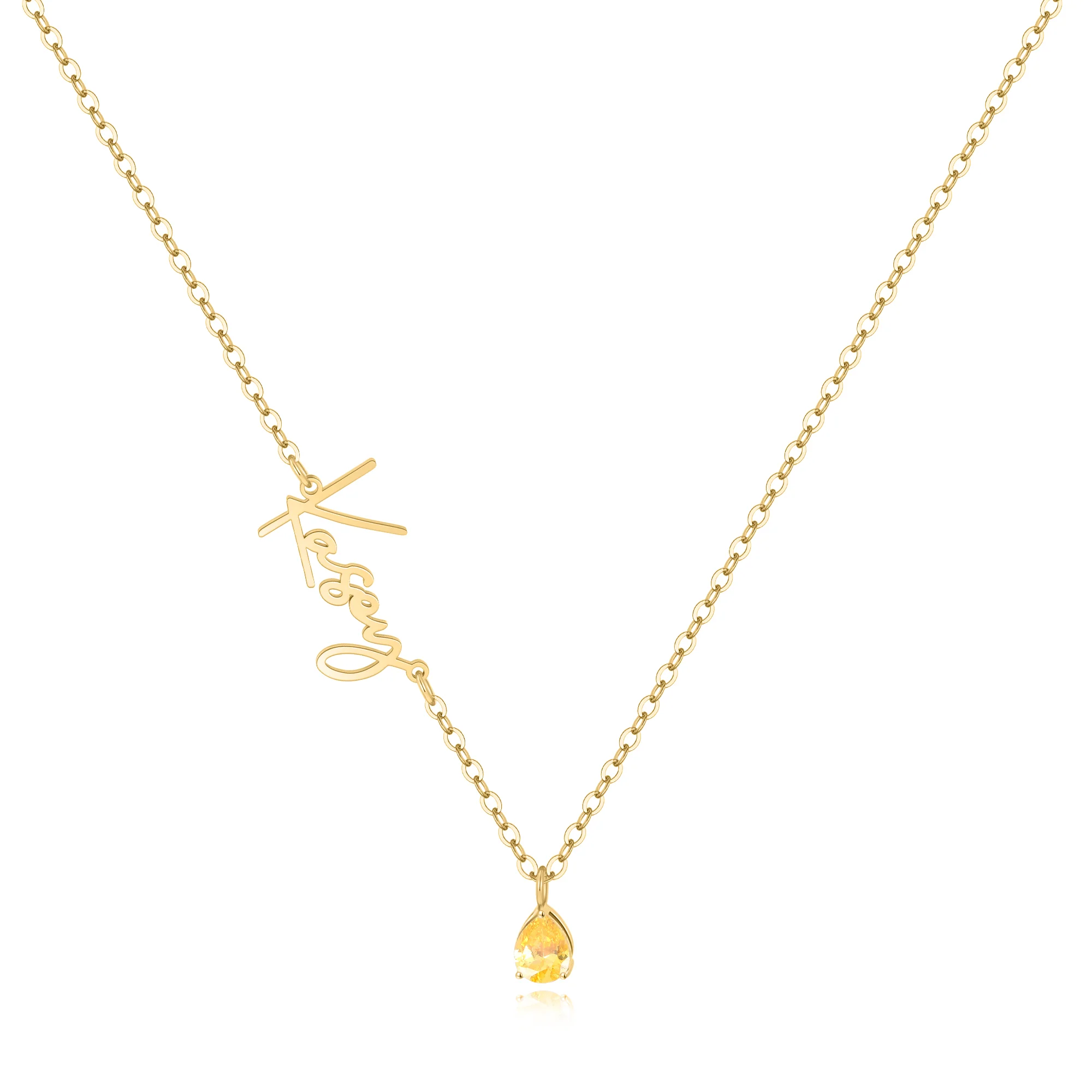 Handmade Birthstone Name Necklace - Image 29