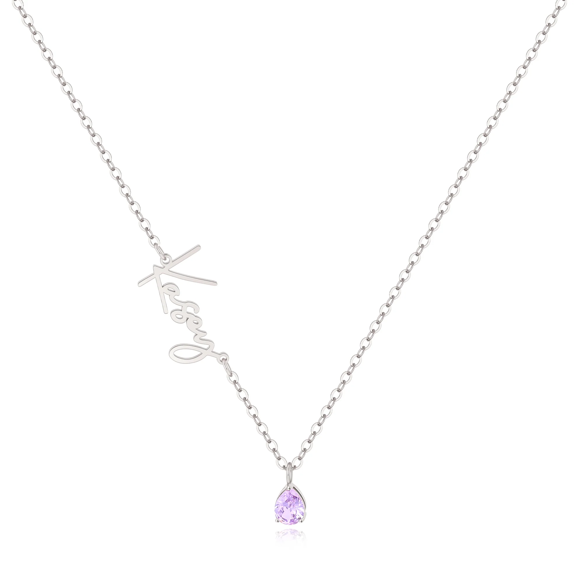 Handmade Birthstone Name Necklace - Image 32
