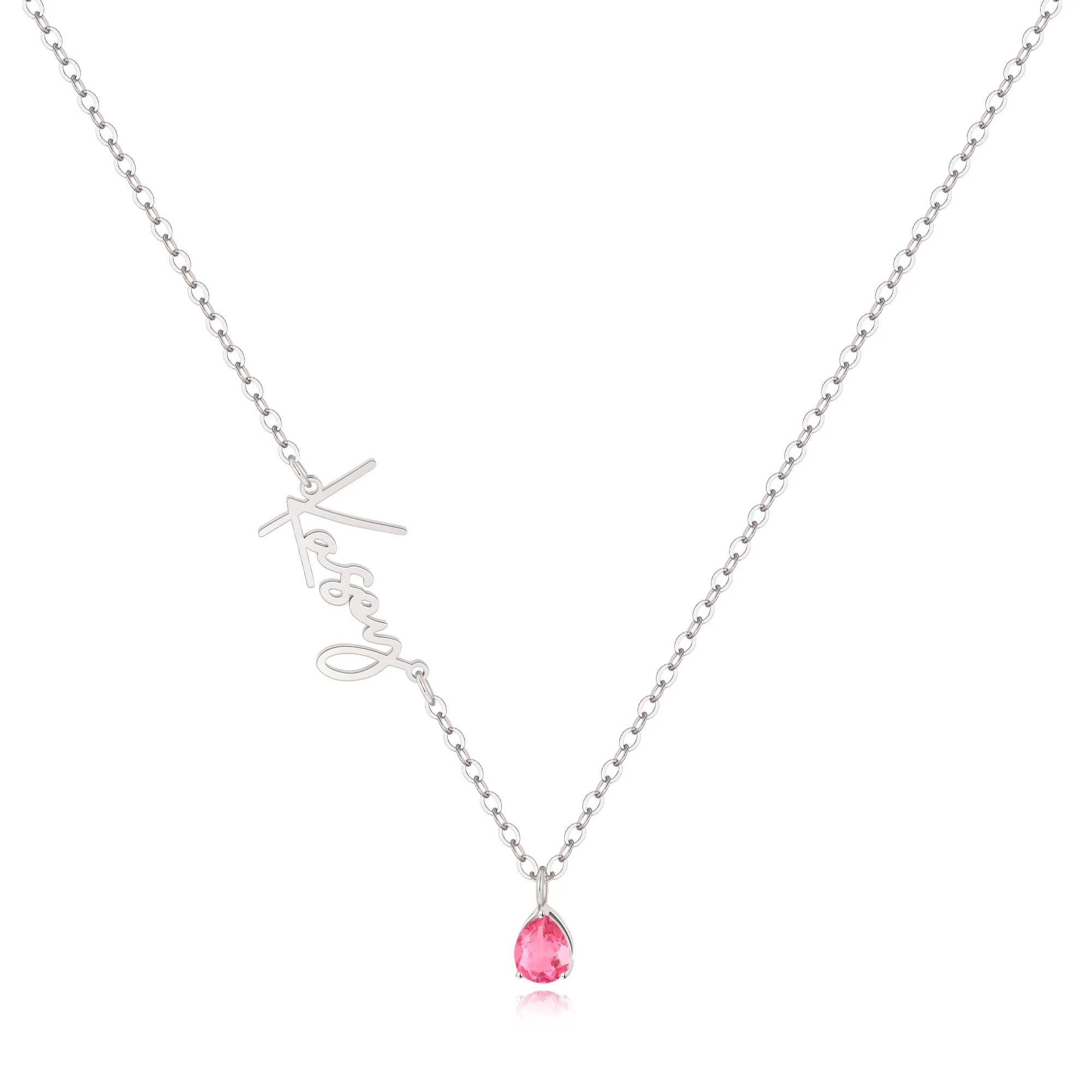 Handmade Birthstone Name Necklace - Image 34
