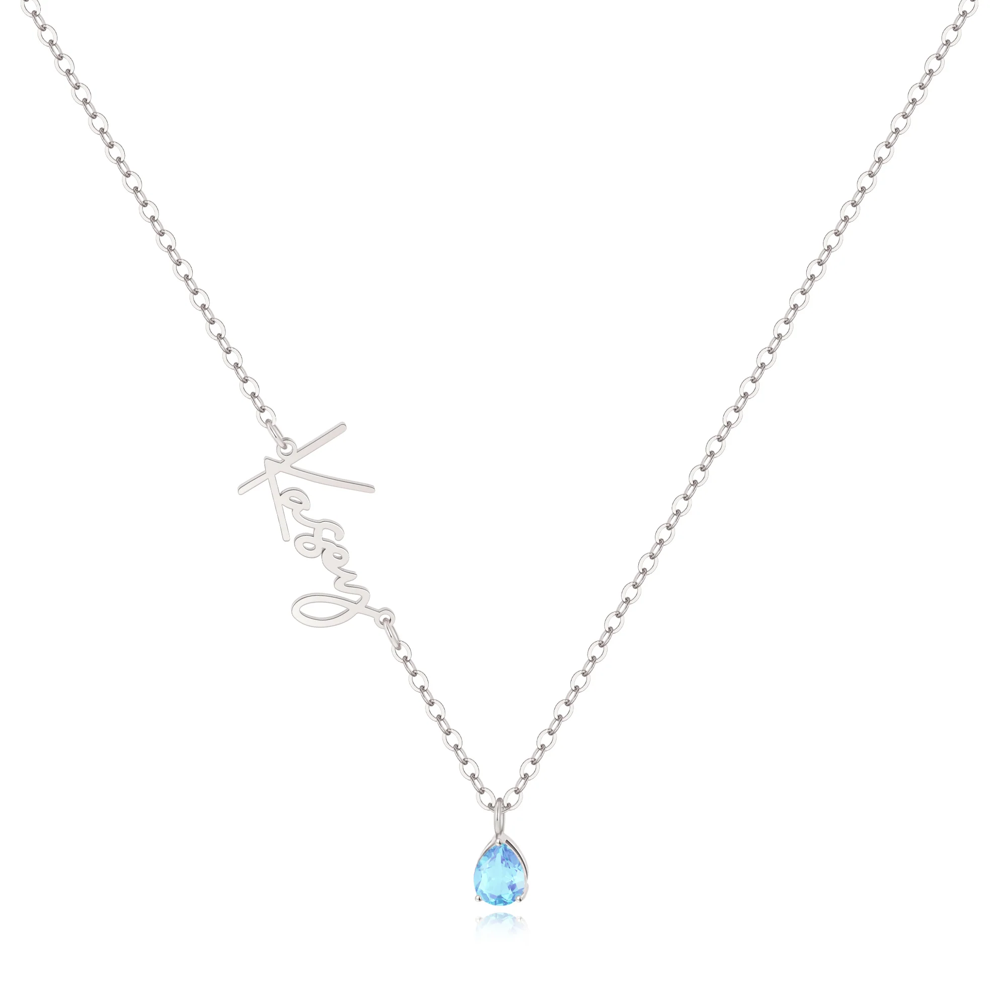Handmade Birthstone Name Necklace - Image 35