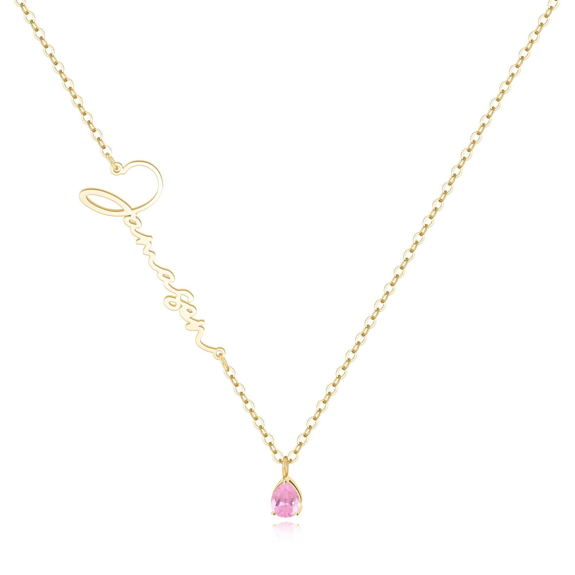 Handmade Birthstone Name Necklace - Image 36