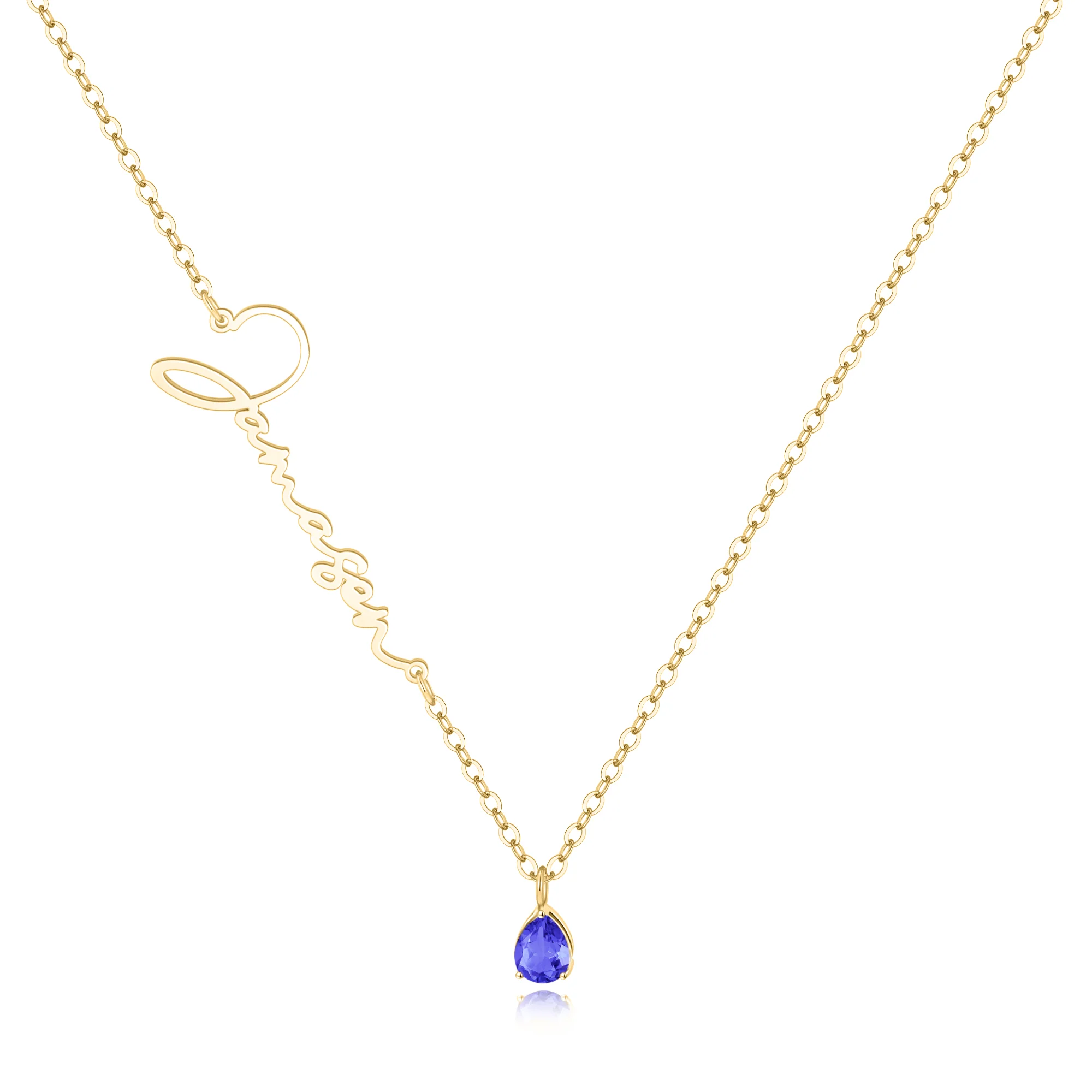 Handmade Birthstone Name Necklace - Image 38