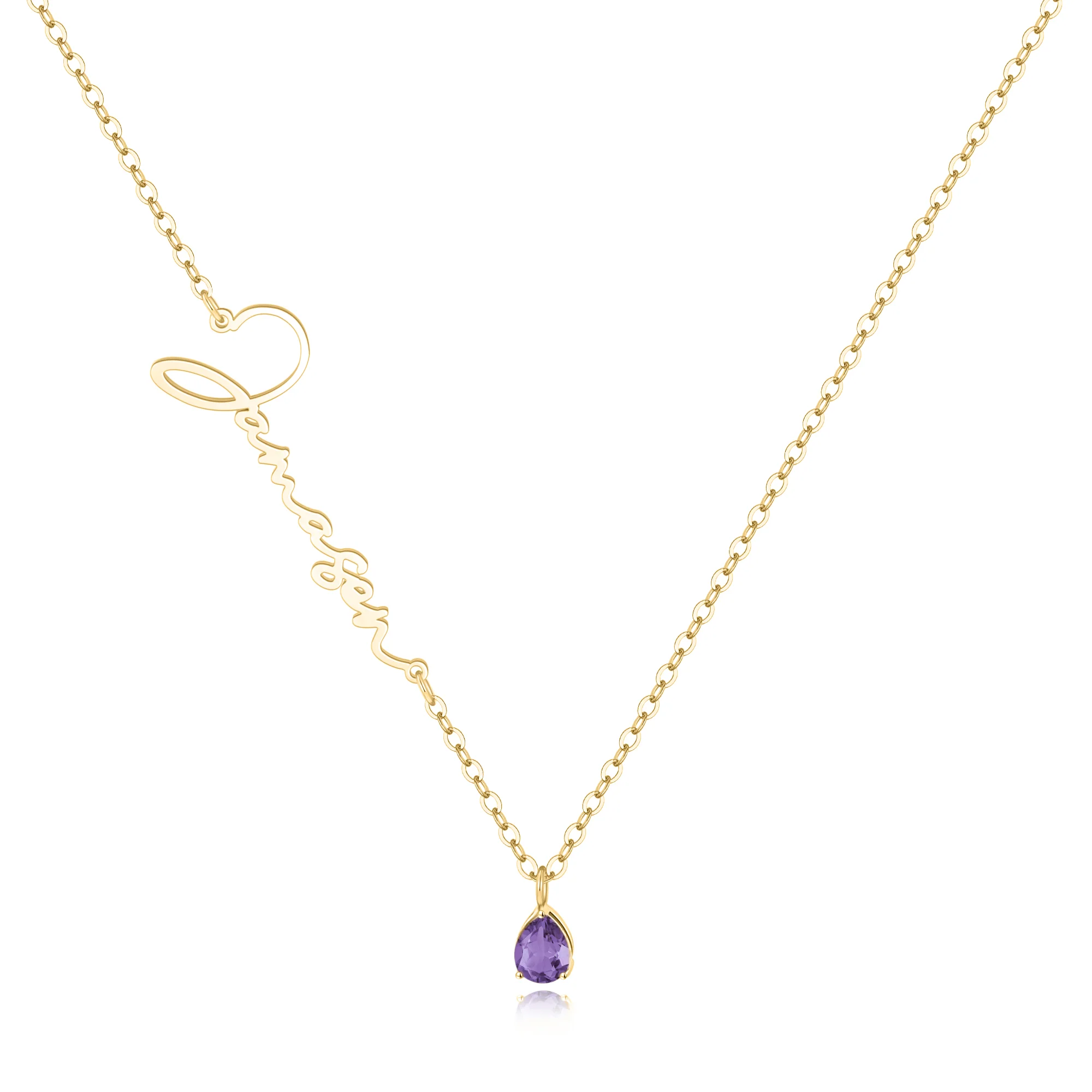 Handmade Birthstone Name Necklace - Image 39