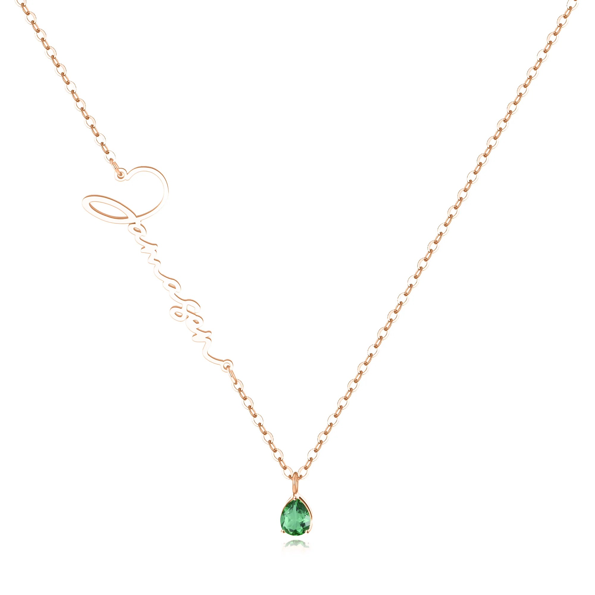 Handmade Birthstone Name Necklace - Image 41