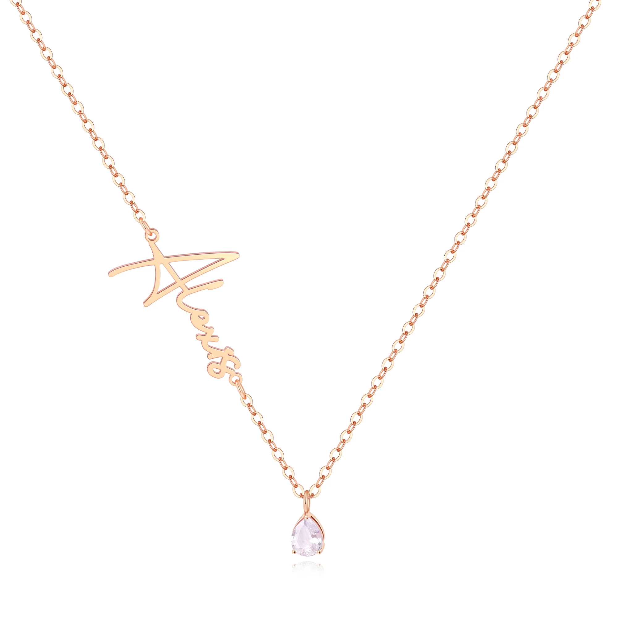 Handmade Birthstone Name Necklace - Image 44