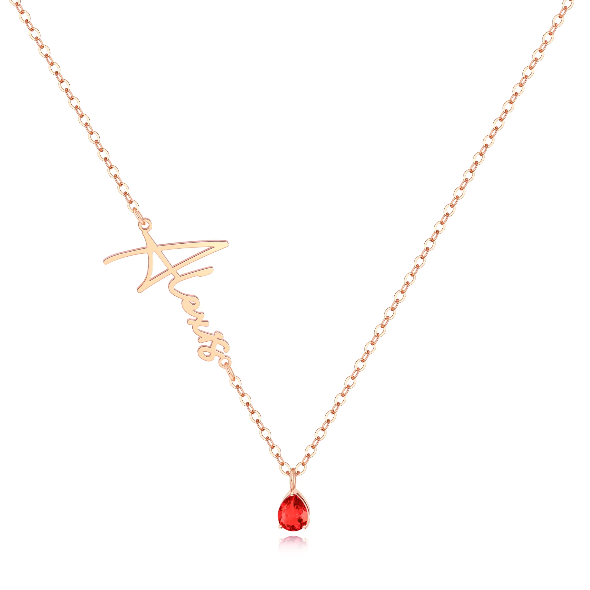 Handmade Birthstone Name Necklace - Image 46