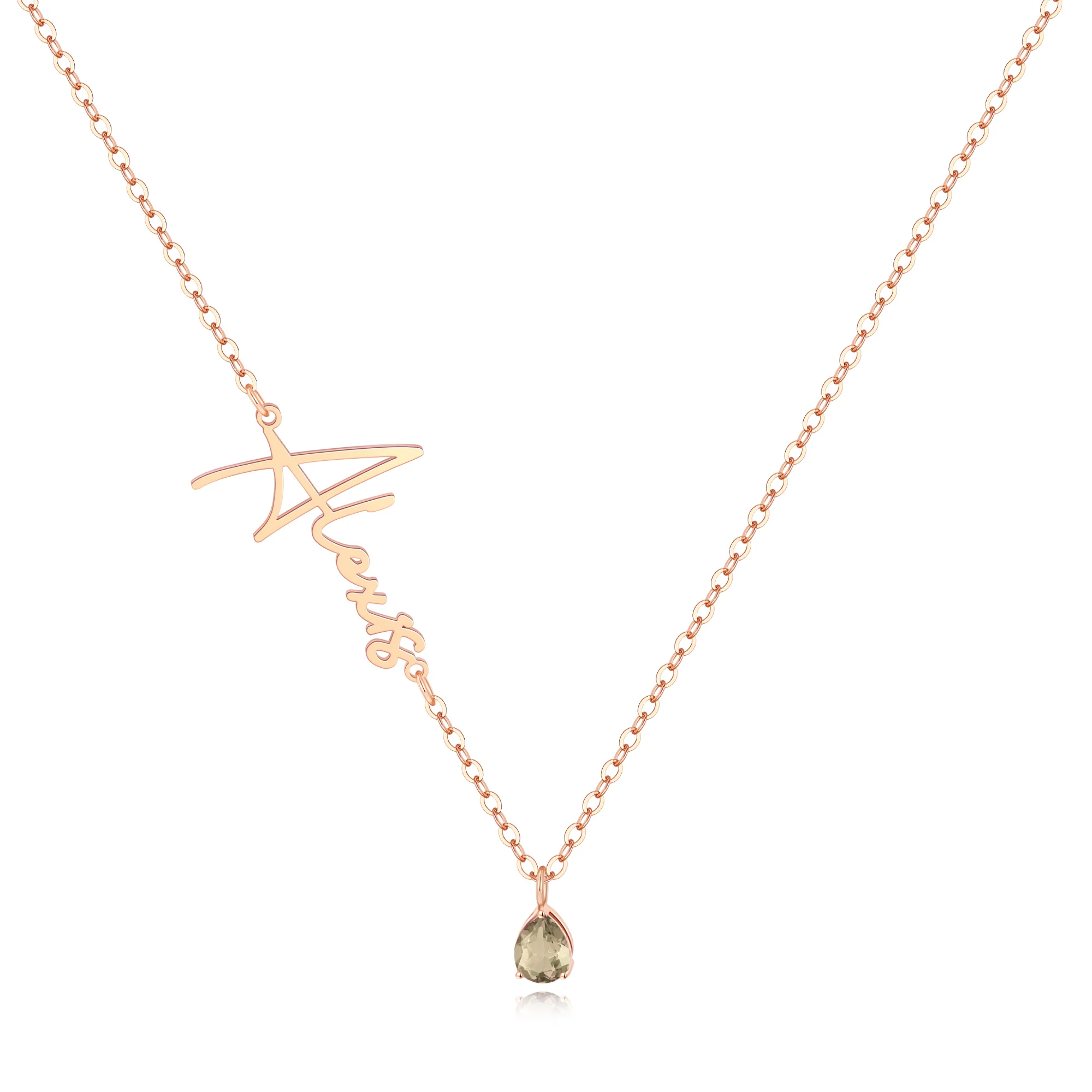 Handmade Birthstone Name Necklace - Image 50