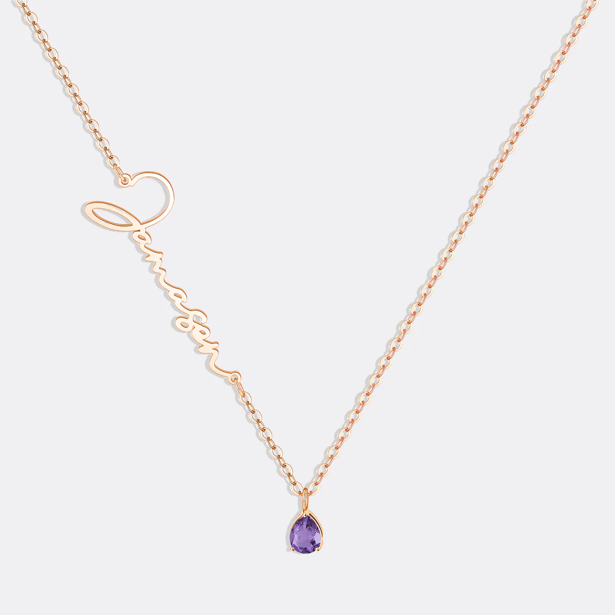 Handmade Birthstone Name Necklace - Image 65