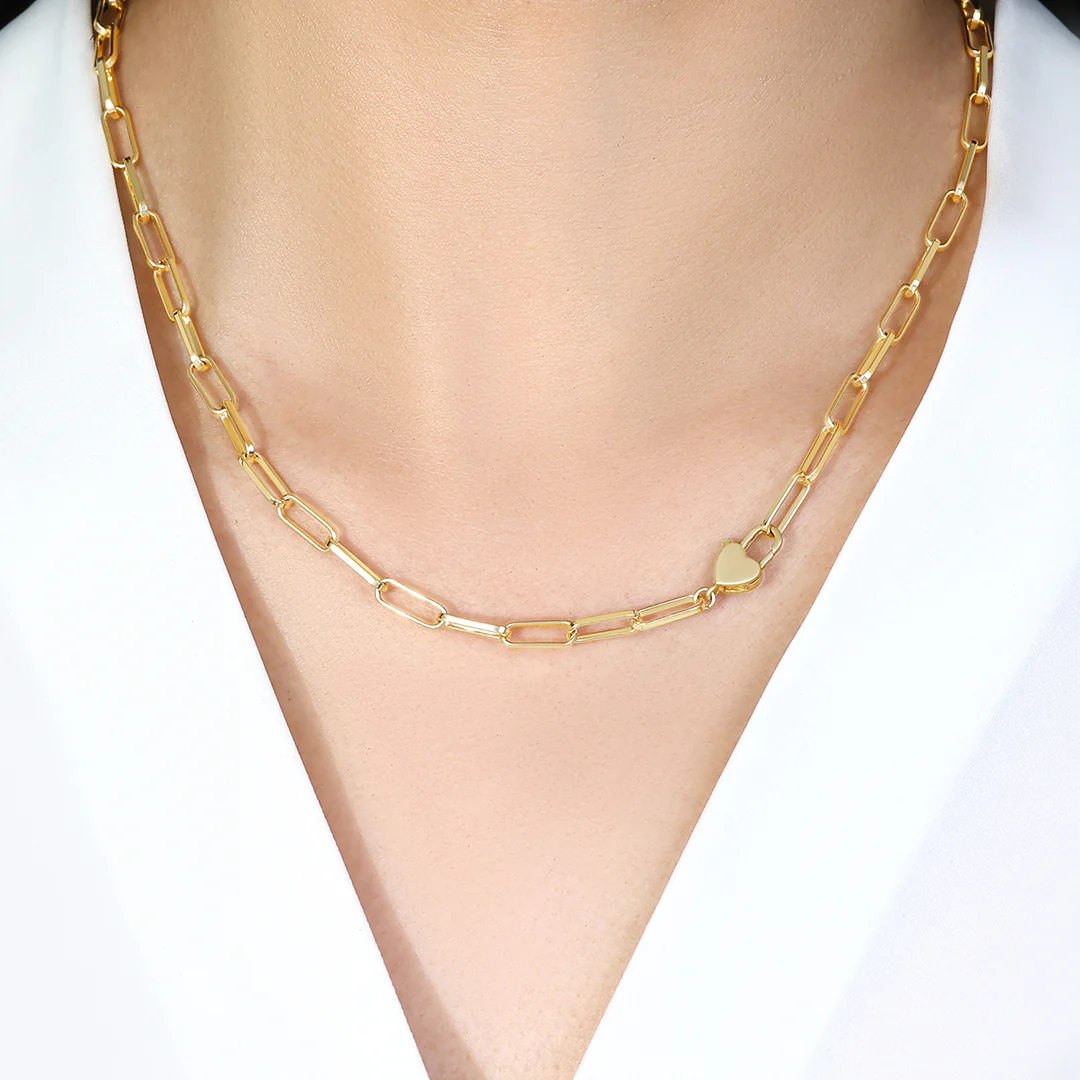 Heart Padlock Necklace - Image 3