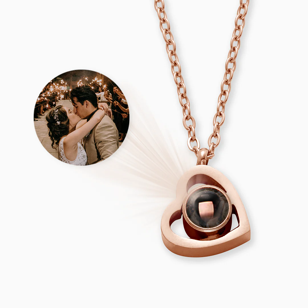 Personalized Heart Photo Necklace - Image 12
