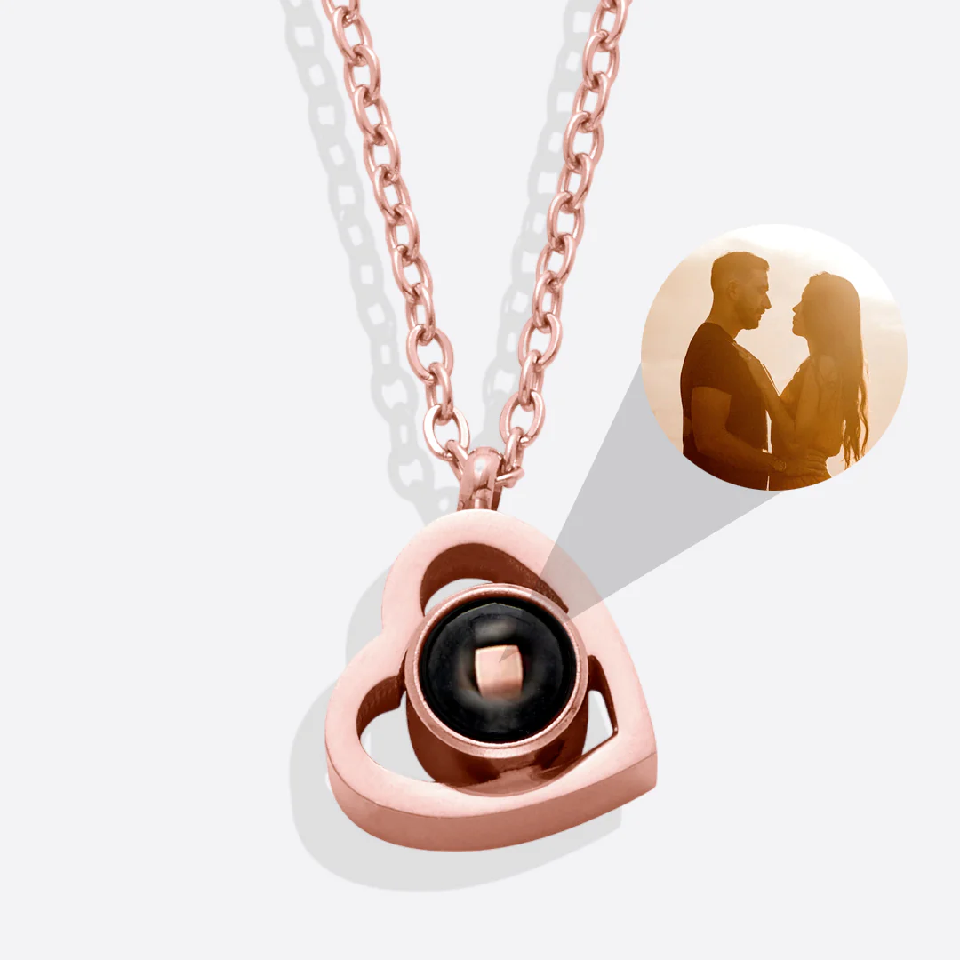 Personalized Heart Photo Necklace - Image 19