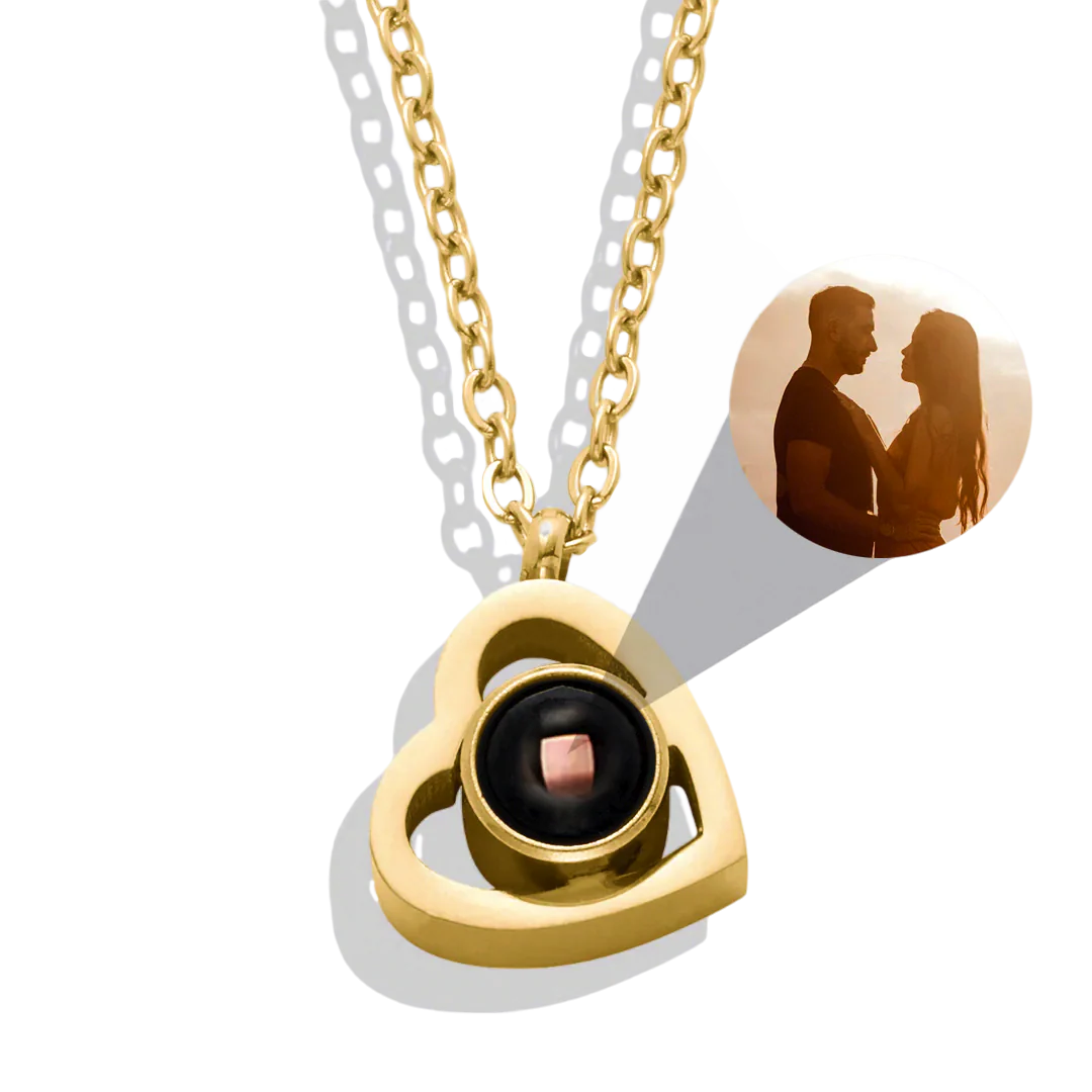 Personalized Heart Photo Necklace - Image 4