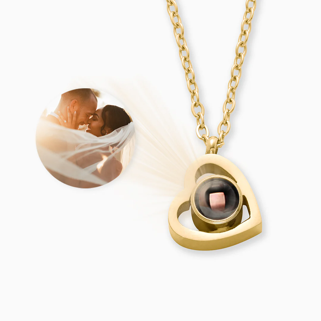 Personalized Heart Photo Necklace - Image 6