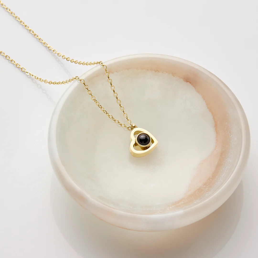 Personalized Heart Photo Necklace - Image 7