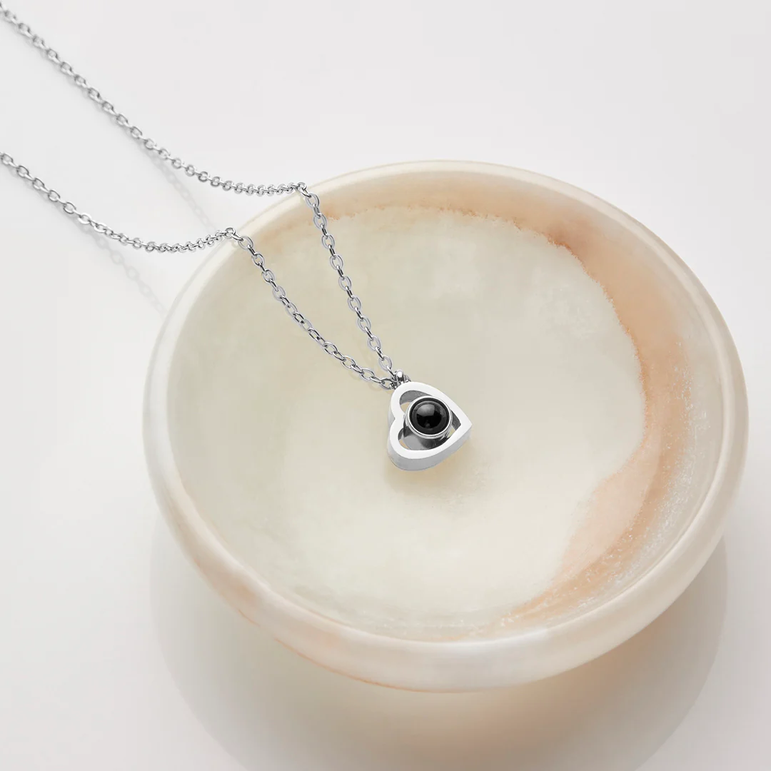 Personalized Heart Photo Necklace - Image 9