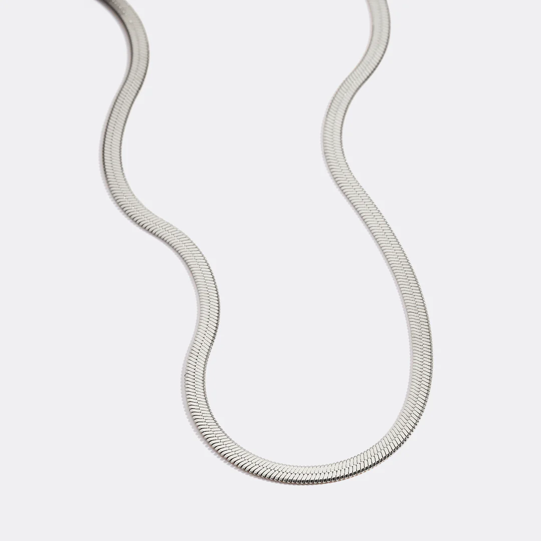 Herringbone Gold Chain Necklace - Image 52