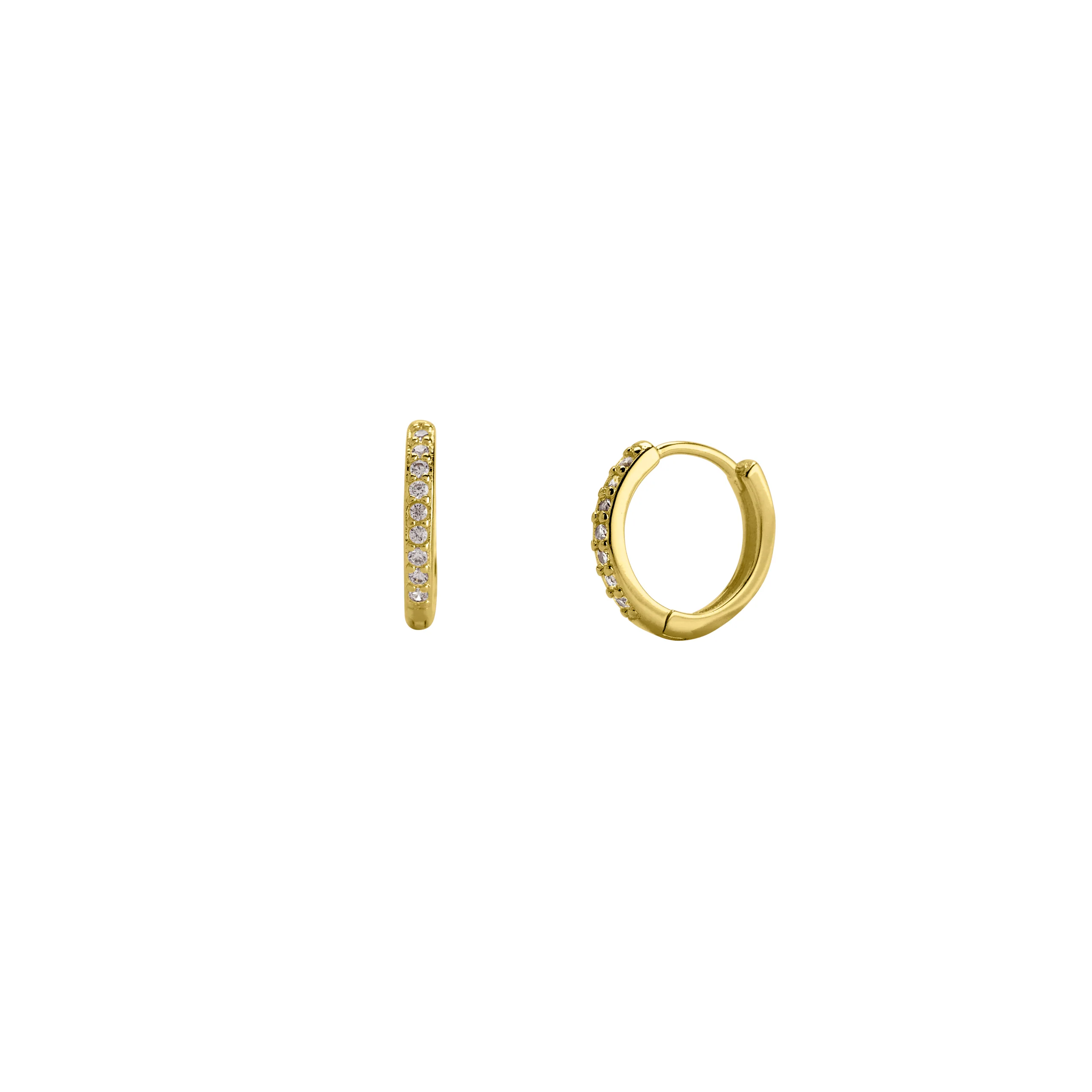 Pave Huggie Hoop Earrings - Image 22