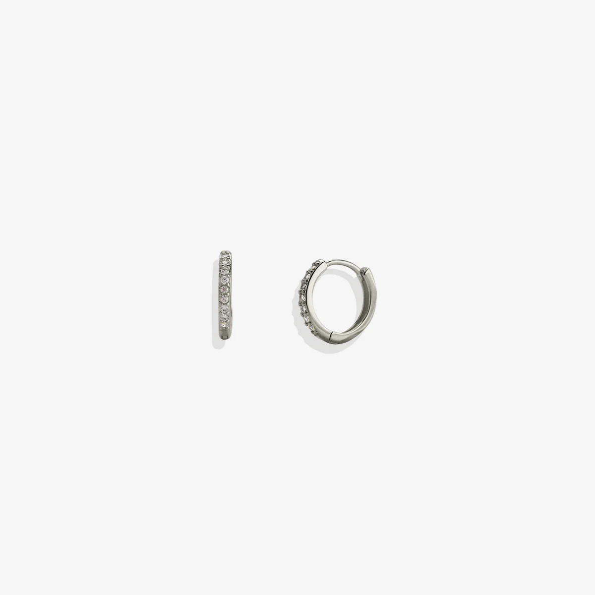 Pave Huggie Hoop Earrings - Image 29