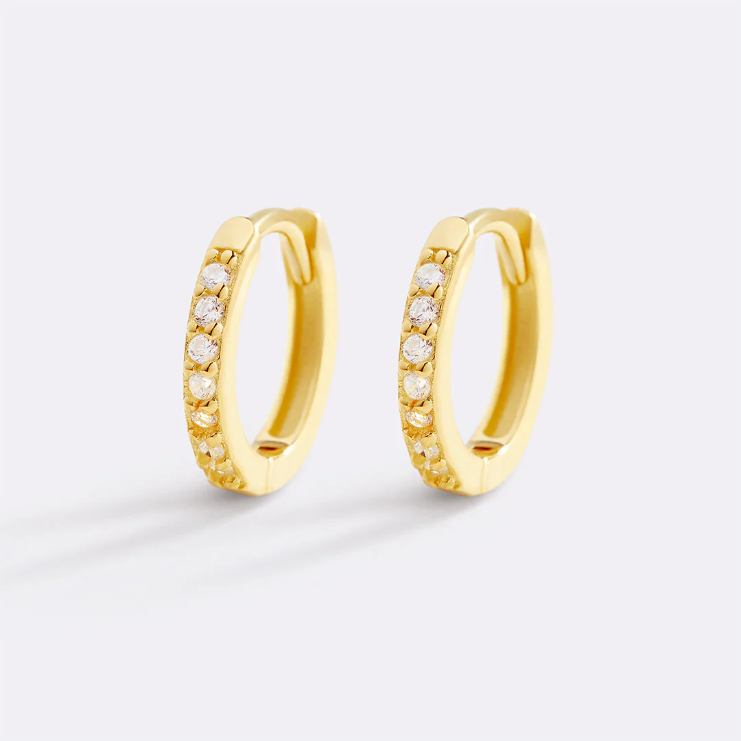 Pave Huggie Hoop Earrings - Image 47