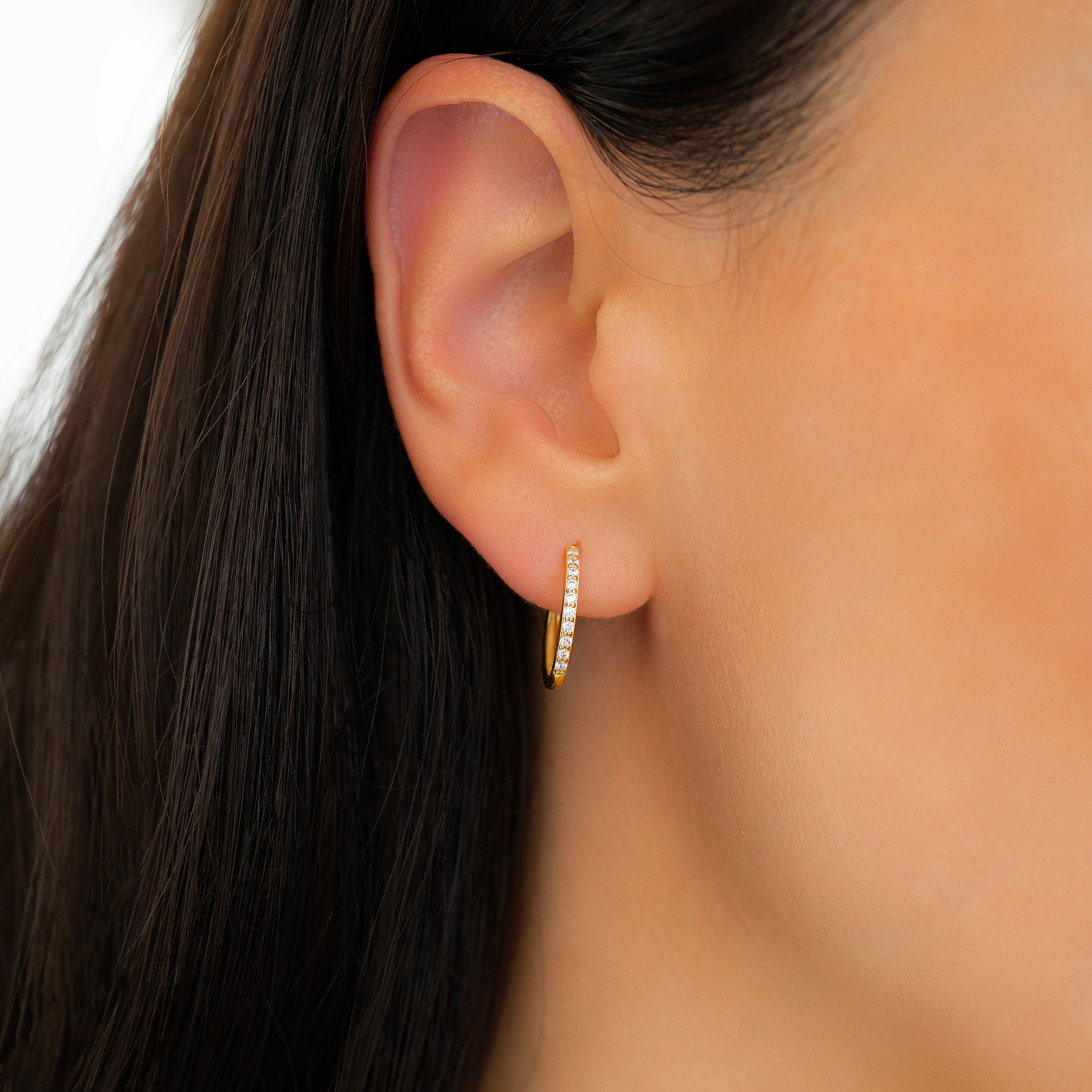 Pave Huggie Hoop Earrings - Image 64
