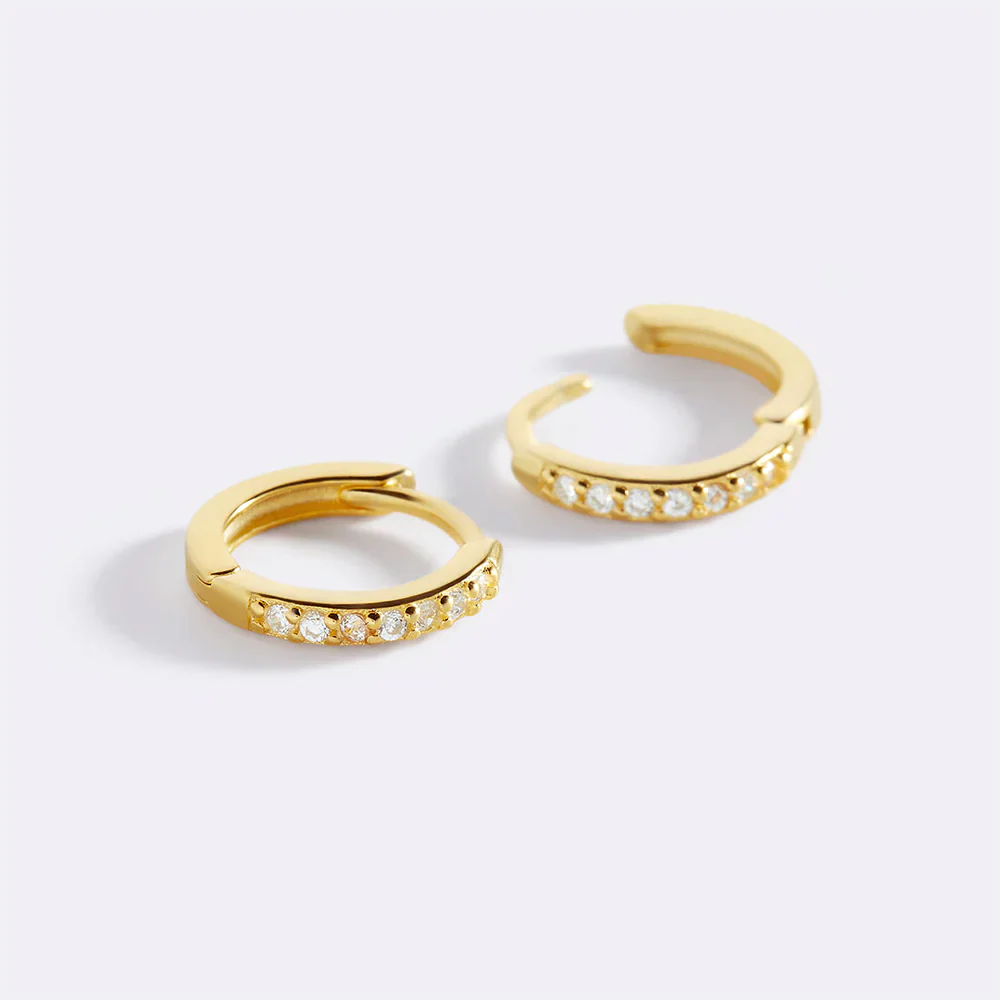 Pave Huggie Hoop Earrings - Image 68