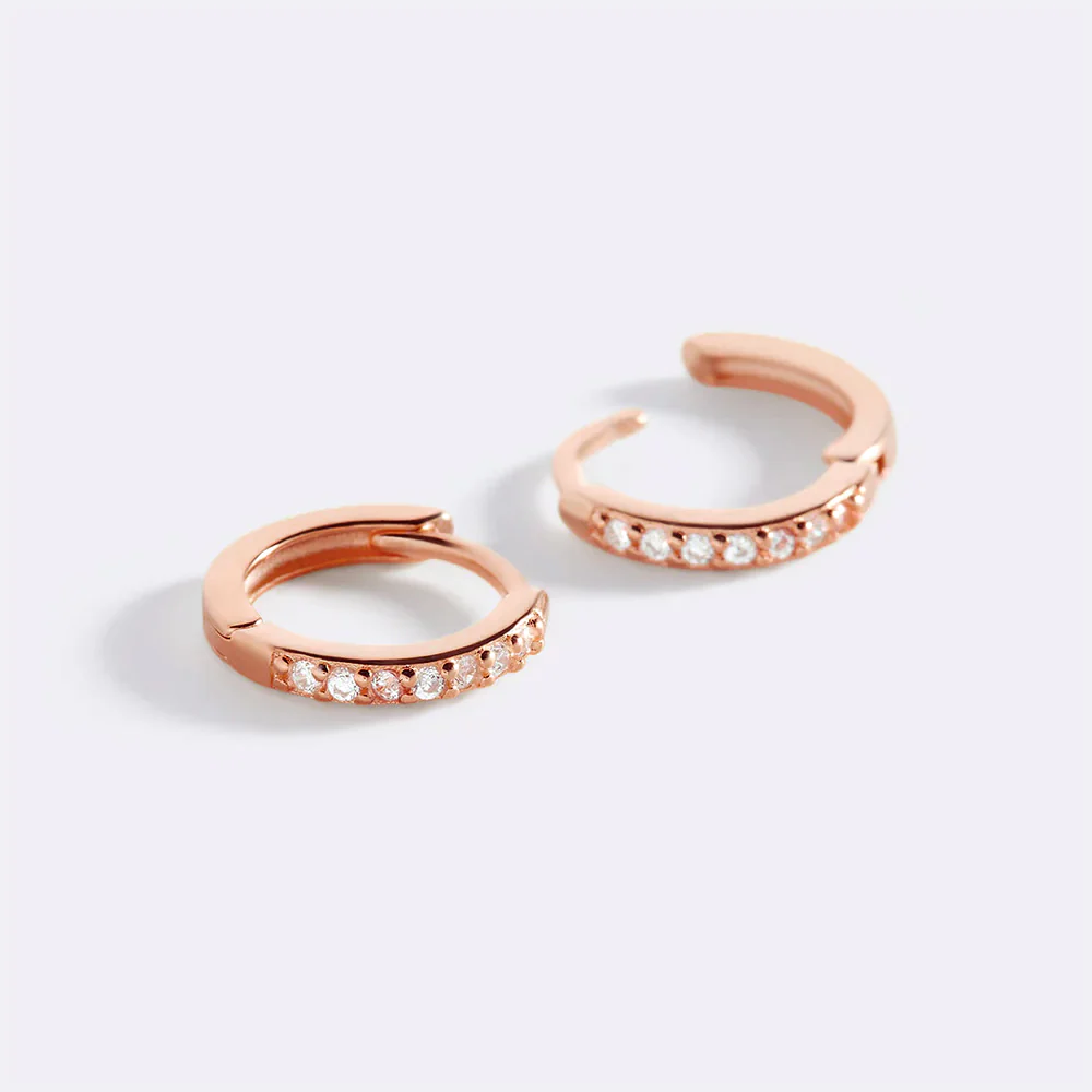 Pave Huggie Hoop Earrings - Image 69