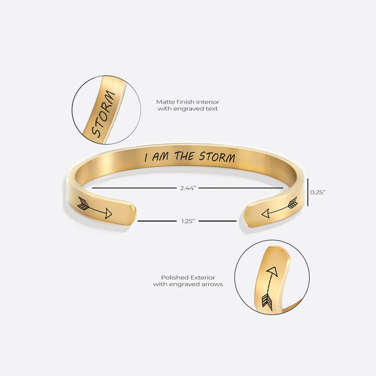 I Am The Storm Cuff Bracelet - Image 39