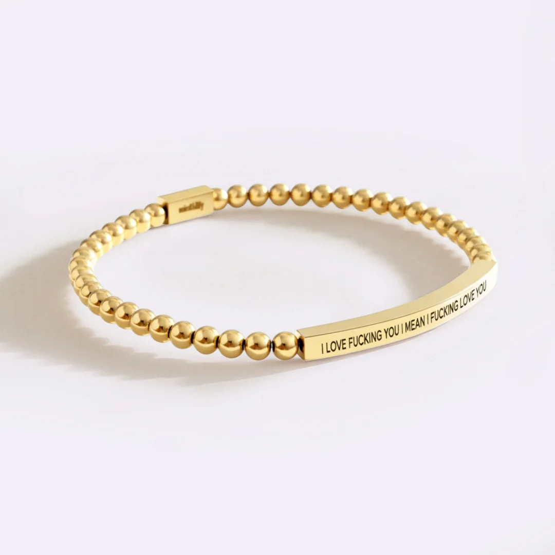 I Love Fucking You I Mean I Fucking Love you Beaded Inspire Bracelet - Image 4