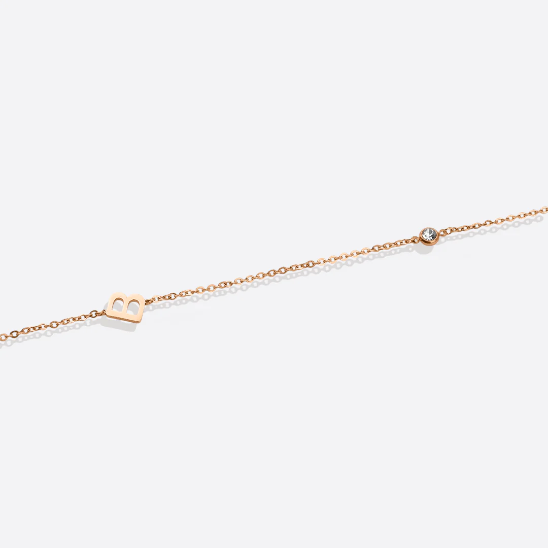 Initial Necklace with Diamond Accent - Image 12