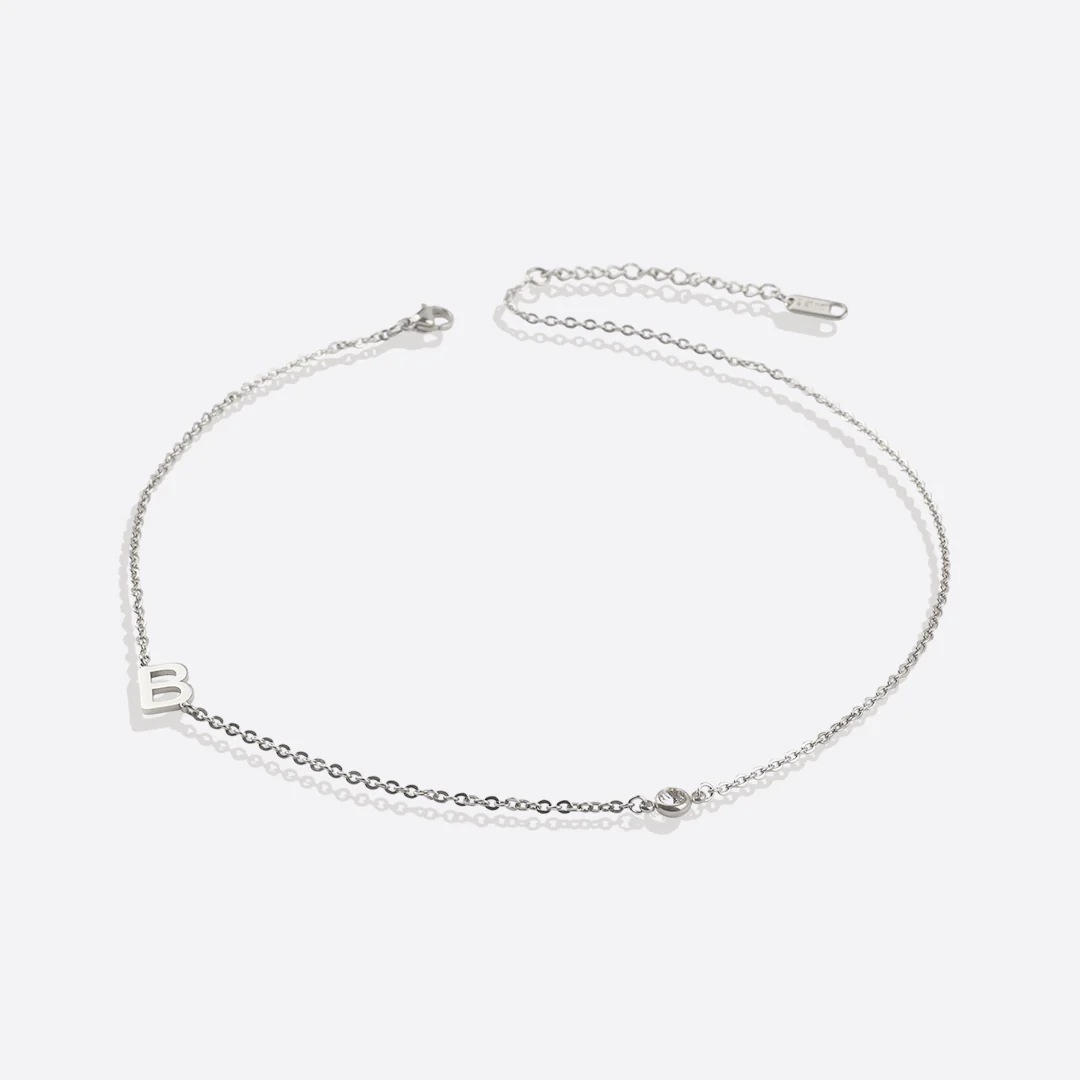 Initial Necklace with Diamond Accent - Image 17