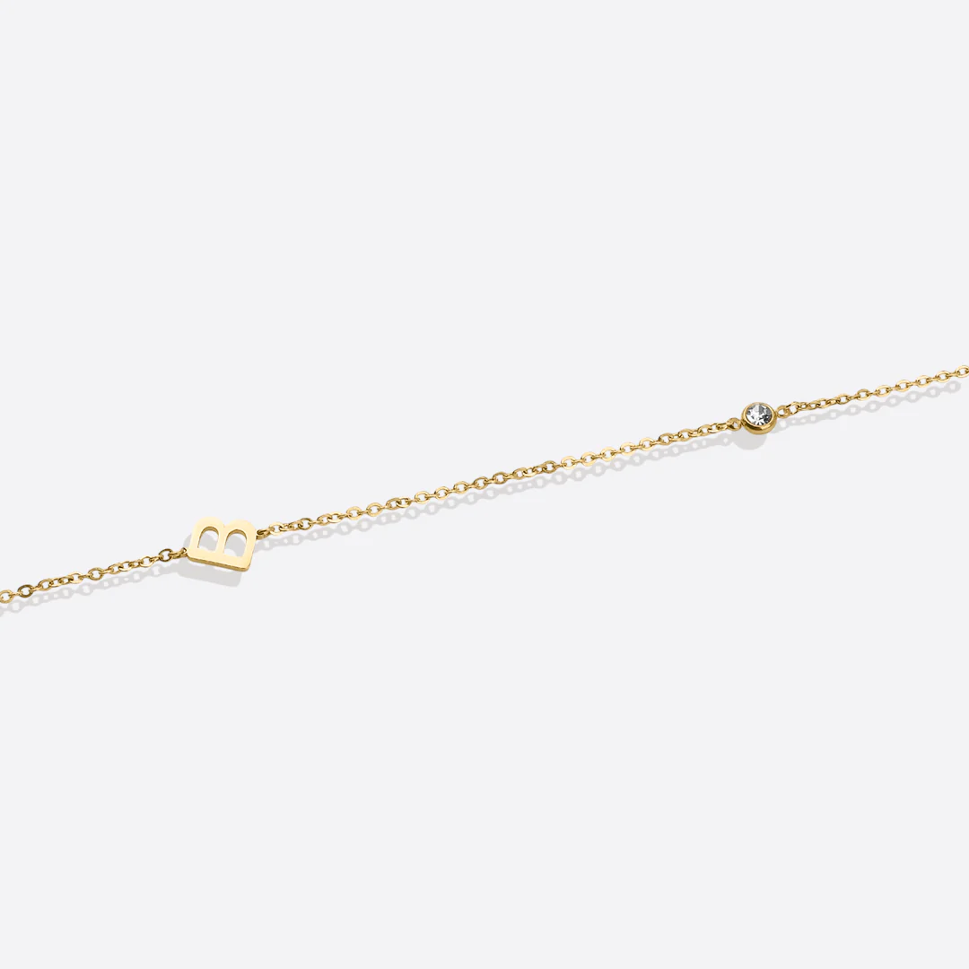 Initial Necklace with Diamond Accent - Image 9
