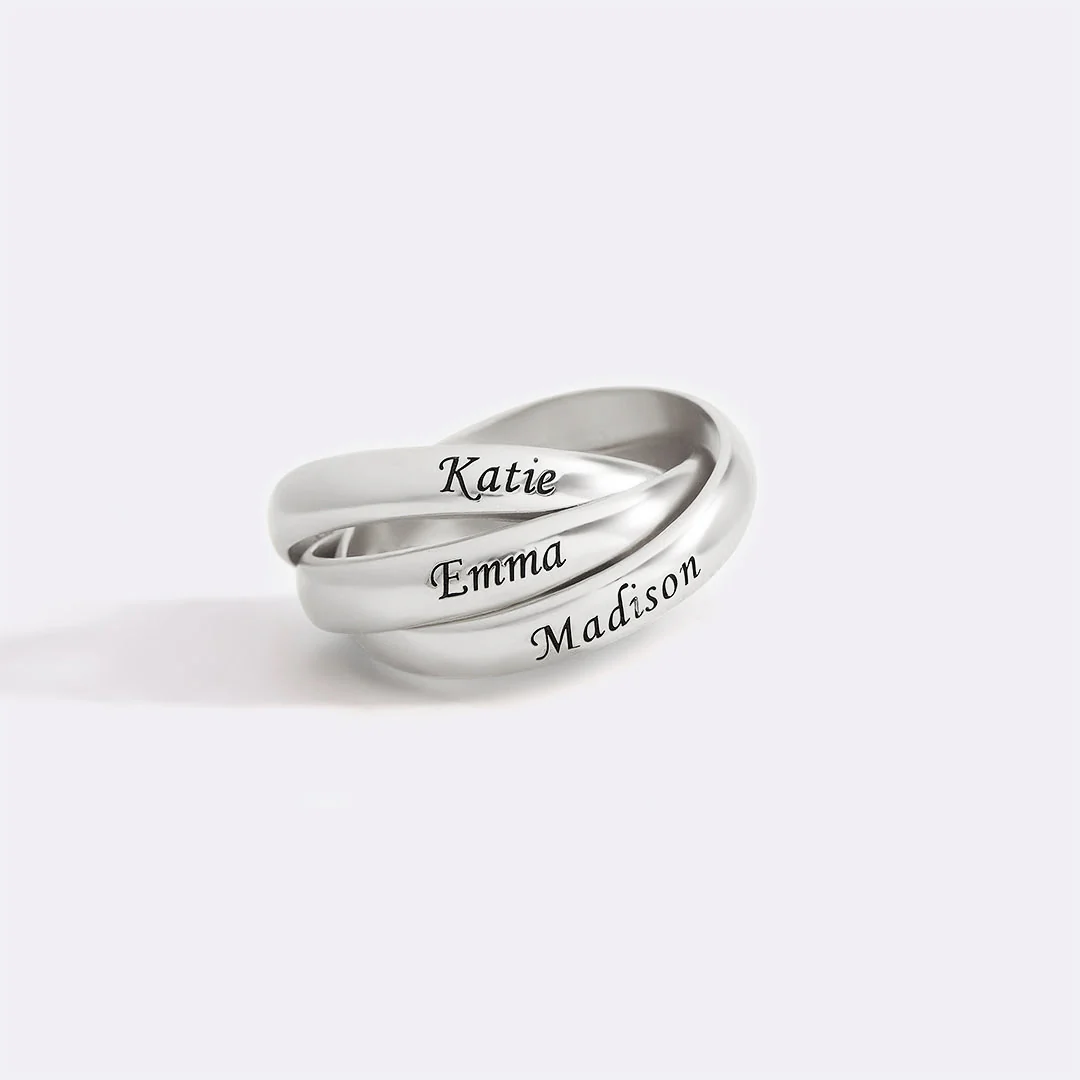 Interlocking Engraved Ring - Image 11