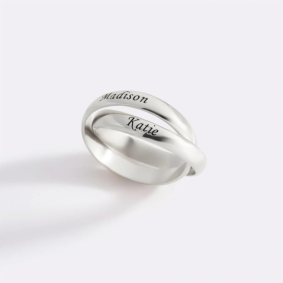 Interlocking Engraved Ring - Image 15