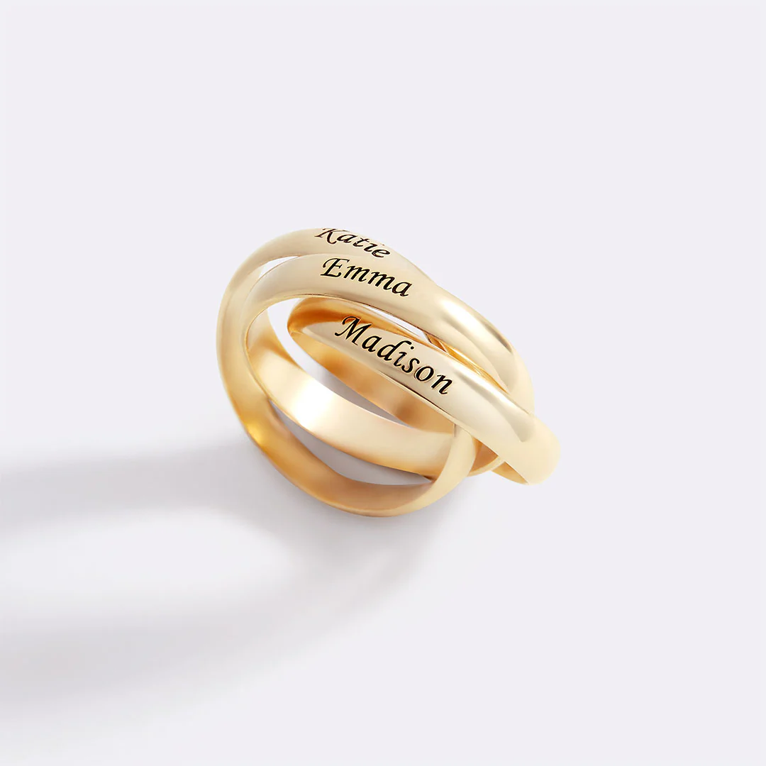 Interlocking Engraved Ring - Image 6