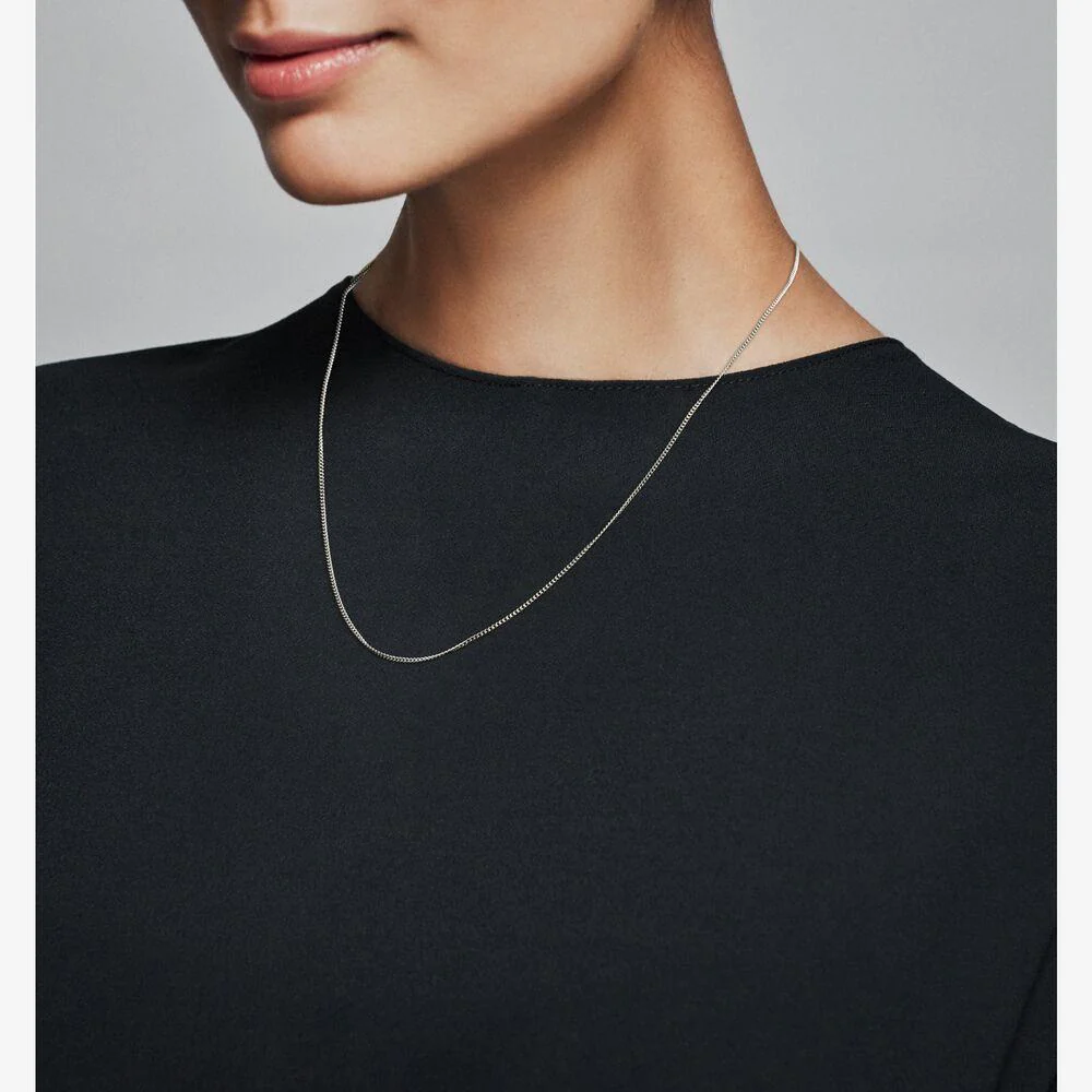 Italian Milano Sterling Silver Adjustable Chain Necklace - Image 9