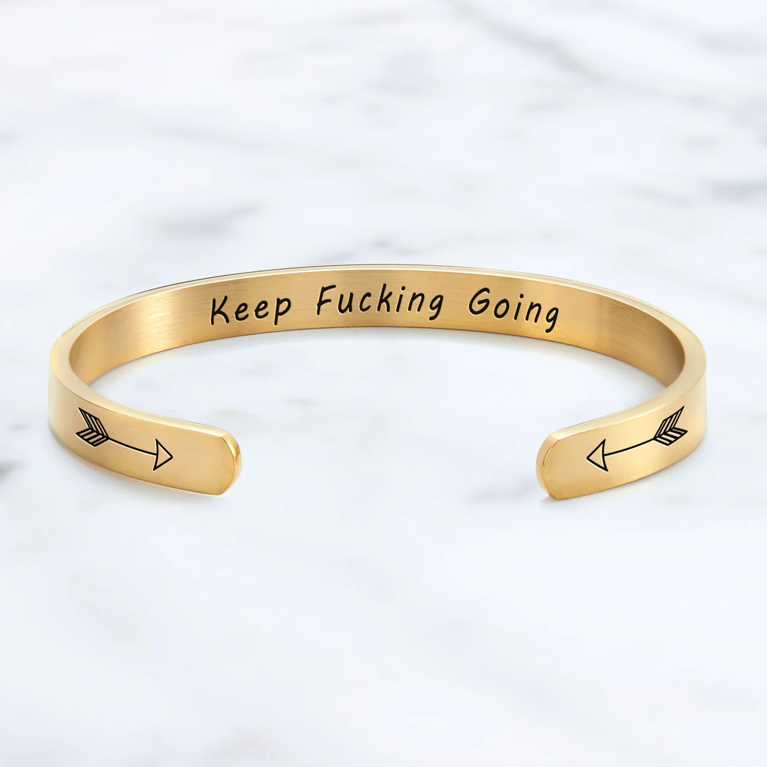 Keep Fucking Going Personalizable Cuff Bracelet - Image 8