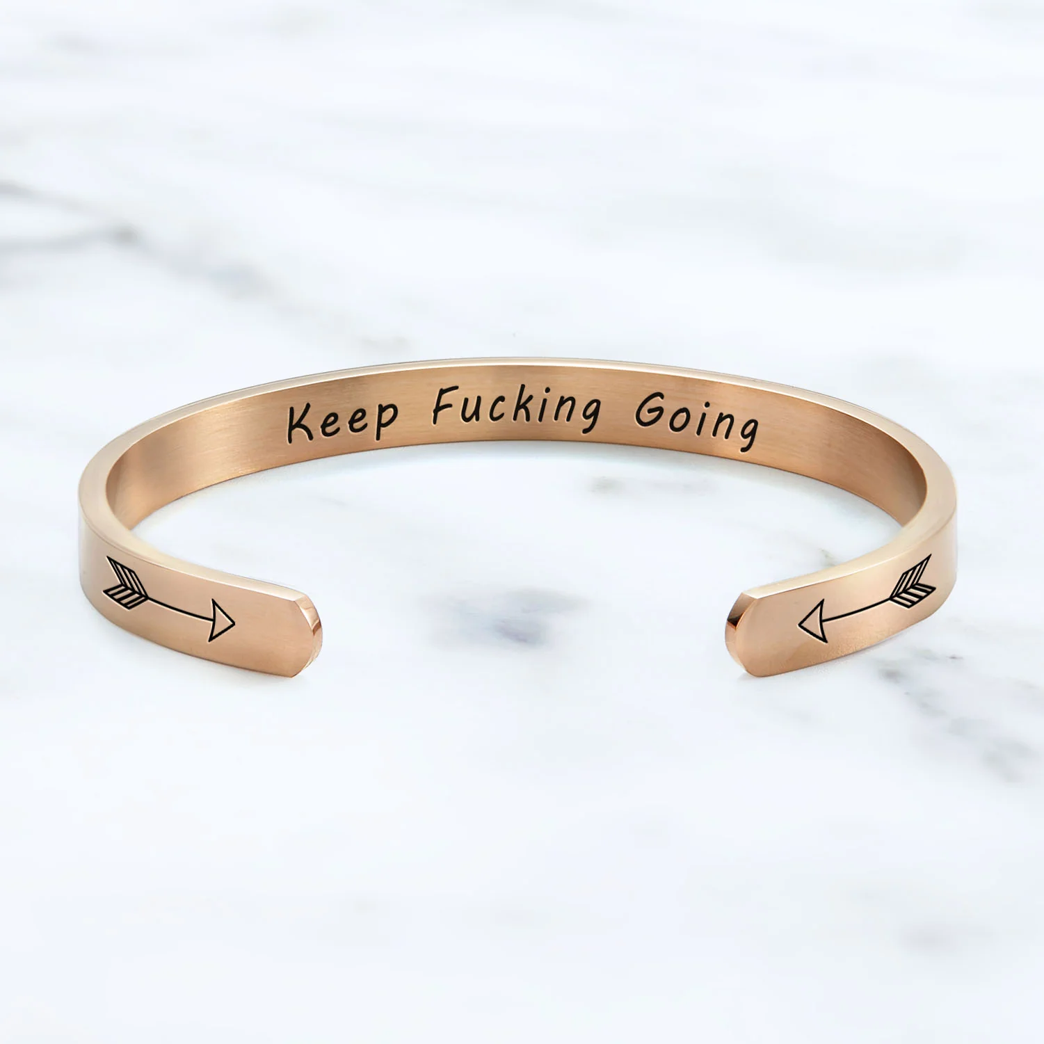 Keep Fucking Going Personalizable Cuff Bracelet - Image 9
