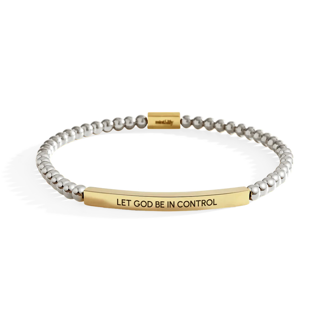 Let God Be In Control Beaded Inspire Bracelet - Image 5
