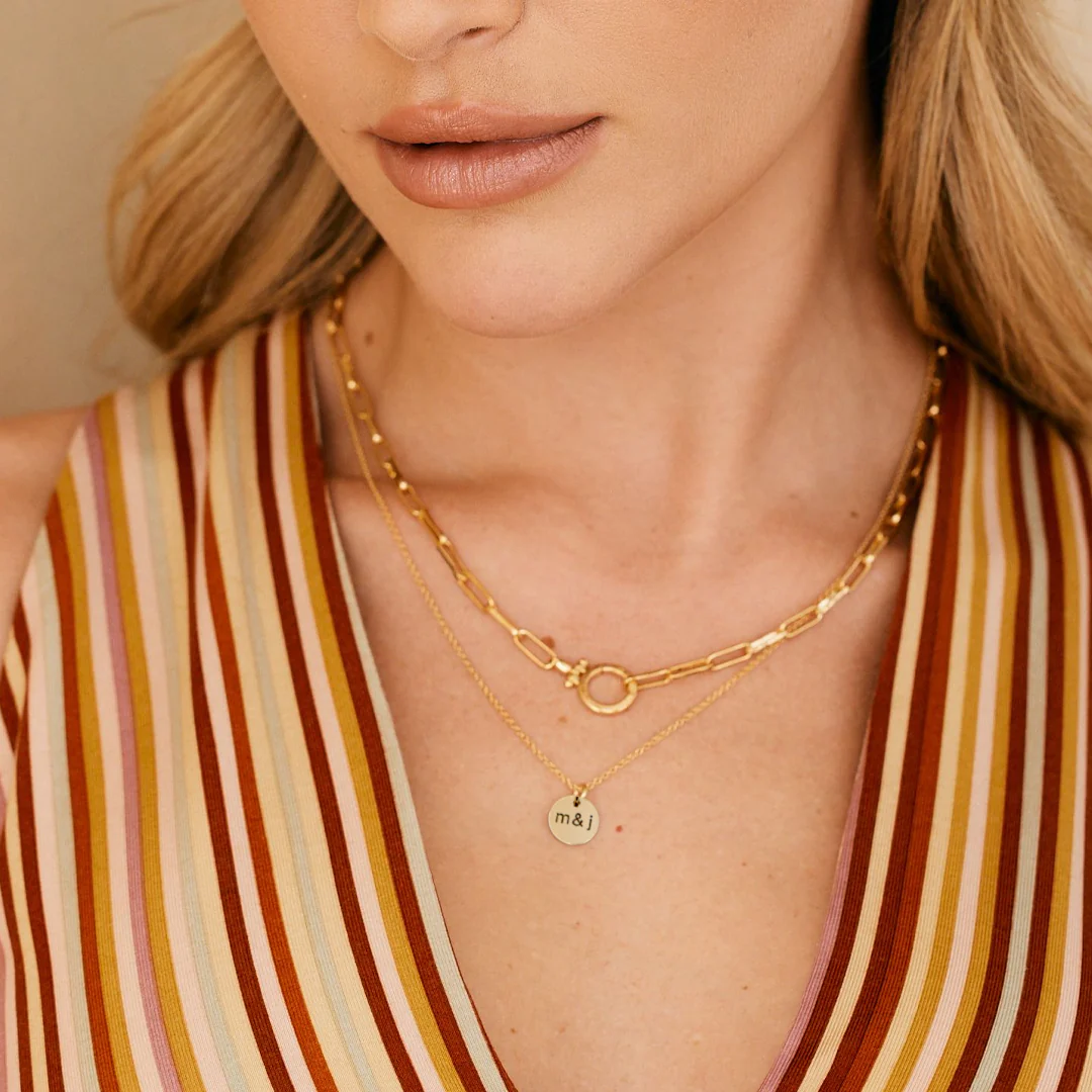 Love Disc Initial Necklace - Image 16
