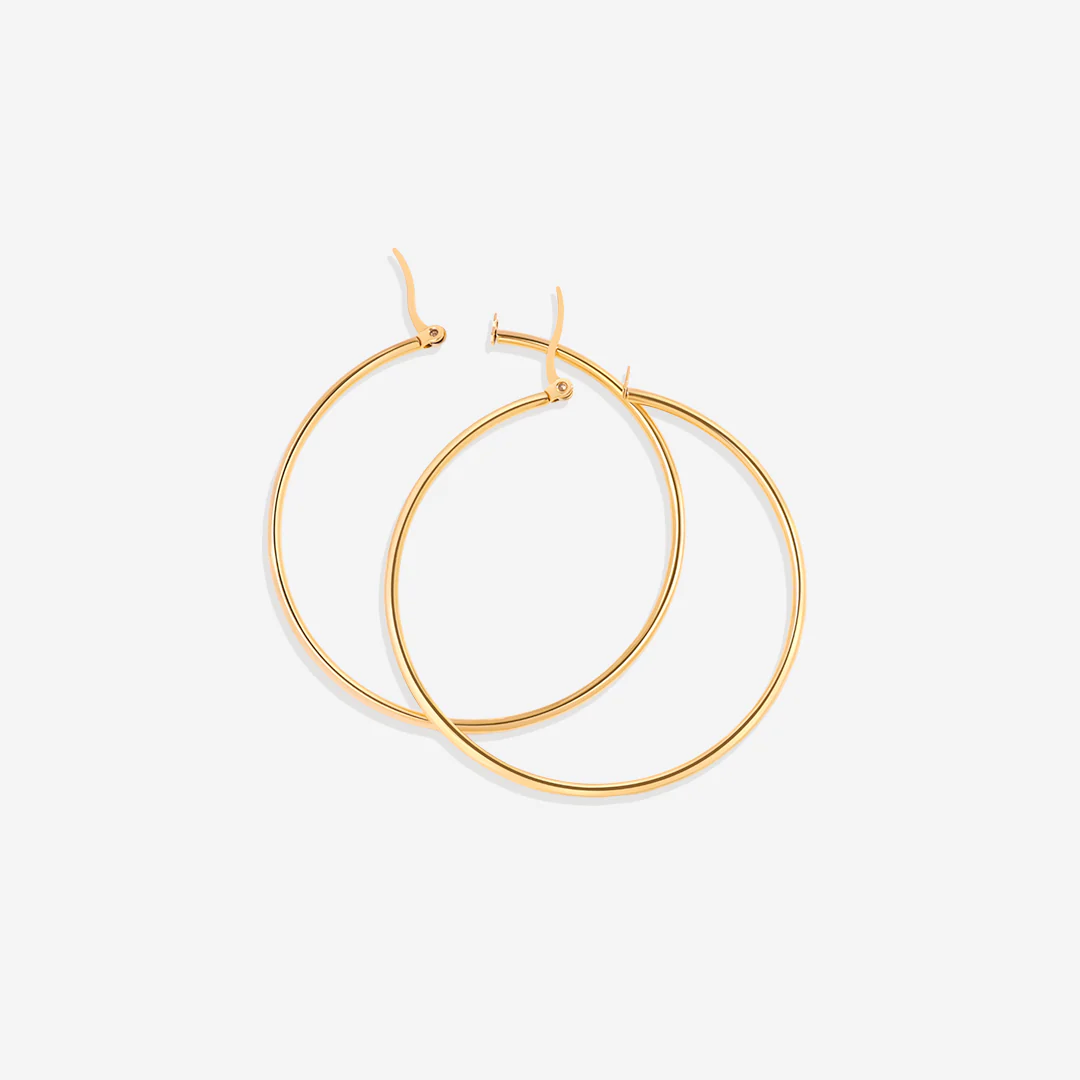 Lynette Large Hoop Earrings - Image 8